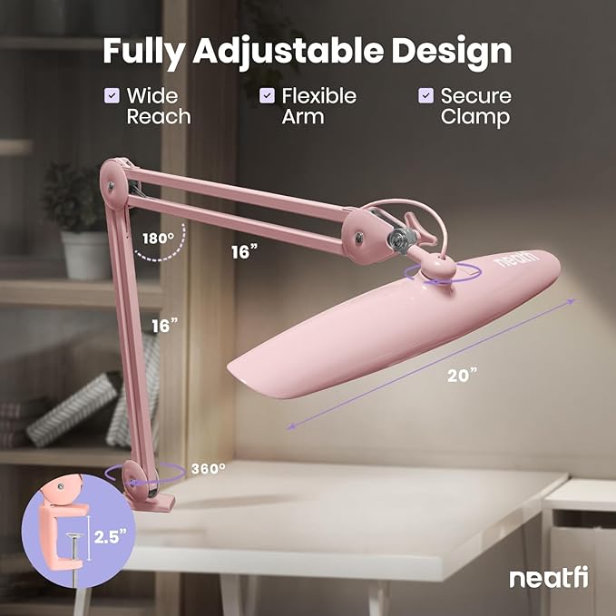 Neatfi XL 2, 200 Lumens LED Task Lamp, 24W Super Bright Desk Lamp, 4 Level - Image 7