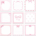 Pink Bow Sticky Notes Gifts by Lovarywow