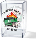 Vgrti The Horrors Persist But So Do I Acrylic Cosmetic Pencil Pen Holder Cup by Unknown