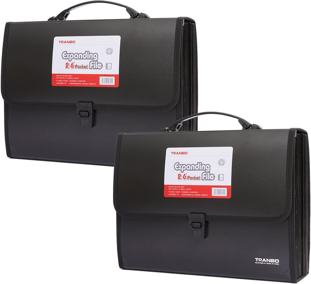 2 Pack 25 Pockets Letter Size/A4 Accordion File Organizer