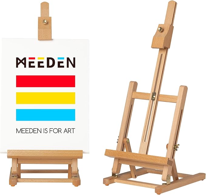 MEEDEN Tabletop Easel for Painting H-Frame, Adjustable Painting & Display Table by MEEDEN