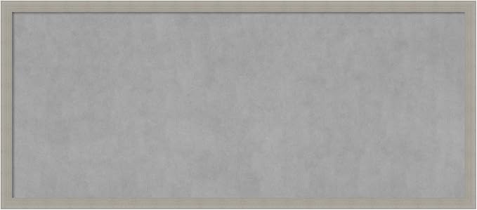 Amanti Art Grey Framed Magnetic Board 22x50 Oversize Vision Board by AmantiArt