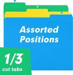 File Folder, RAZCC 150 Pack 1/3 Cut Tab Colored File Folders, File Folder - Image 3