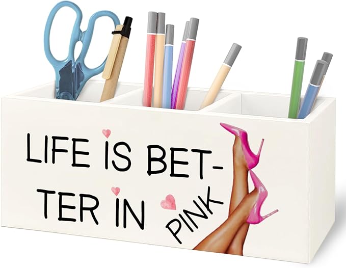 URLLUAE Cute Girly Pink Makeup Brush Toothbrush Holder Organizer by Unknown
