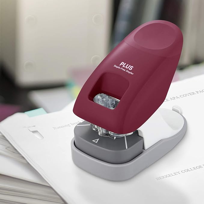 Plus Paper Clinch Desktop Staple-Free Stapler - Image 5