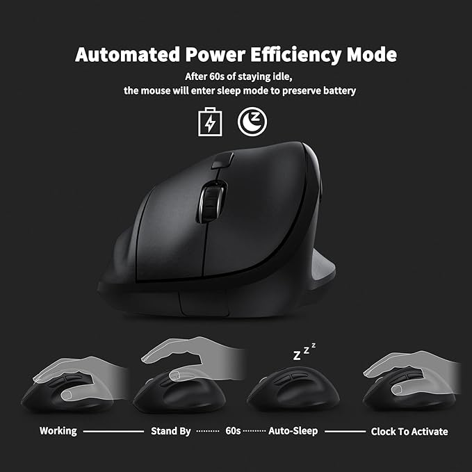Ergonomic Wireless Mouse with USB Receiver - Image 2