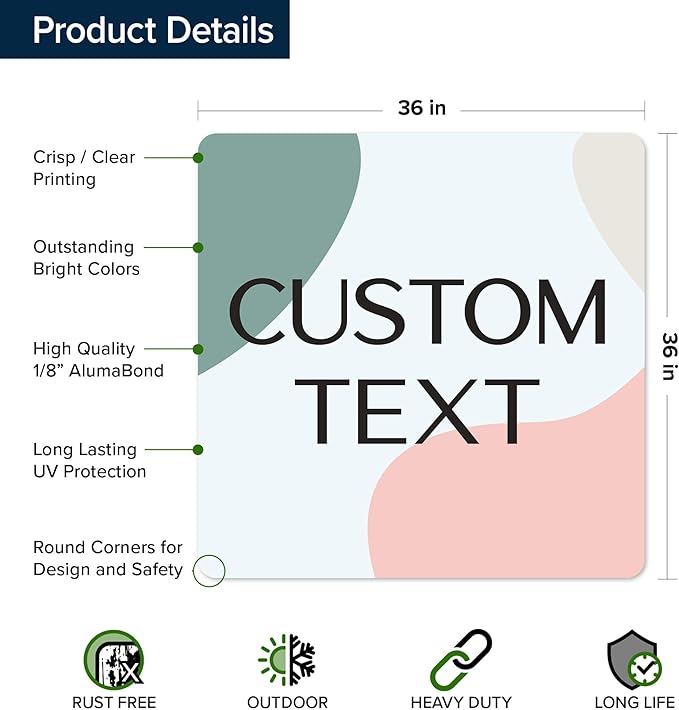 Custom Sign, Custom Street Sign, 11 Font Colors, 13 Font Styles, 4 Hole Options - Image 6