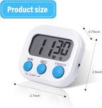 Weewooday 12 Pcs Digital Kitchen Magnetic Timer Bulk Classroom Count up - Image 2