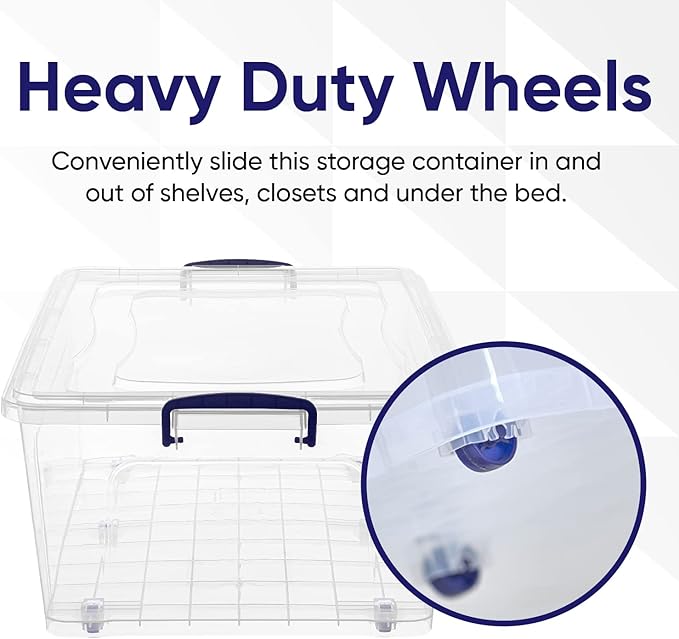 Superio Storage Bins with Lids, Stackable Totes, BPA Free, Odor Free, Organizer - Image 6