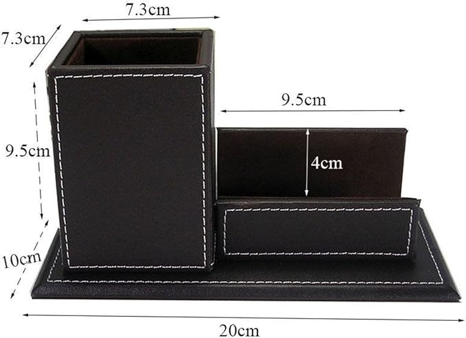 KINGFOM PU Leather Desk Organizer and Accessories, Pencil Holder - Image 3