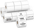 12 Rolls 12000 Labels 2.25" x 1.25" Direct Thermal Labels by AveneMark