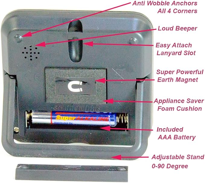 Elegant Digital Kitchen Timer Stainless Steel - Image 3