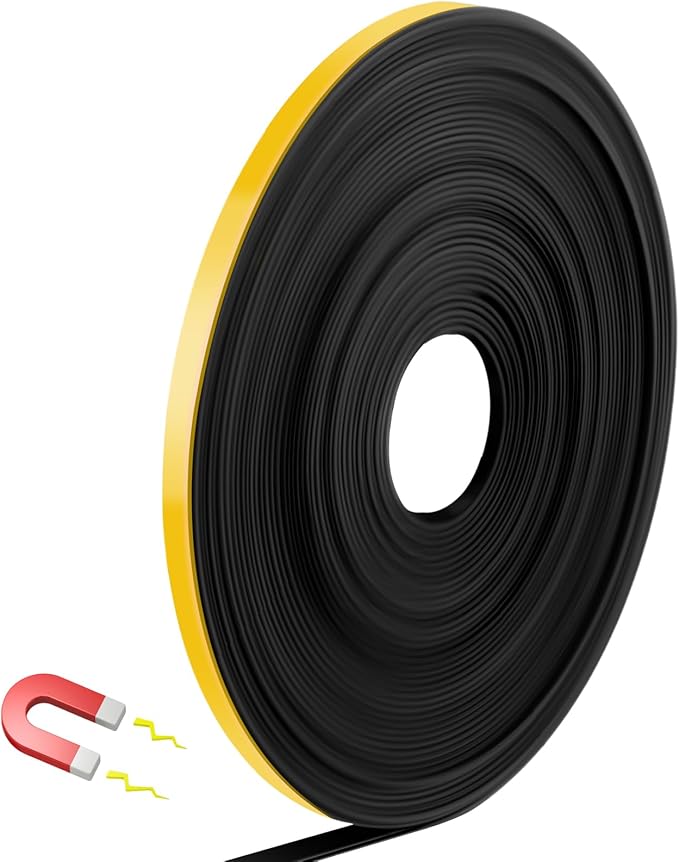 AmazingSpark Magnetic Tape Roll Thin Strips, 1/4 Inch x 33 Feet Magnetic Board by Unknown
