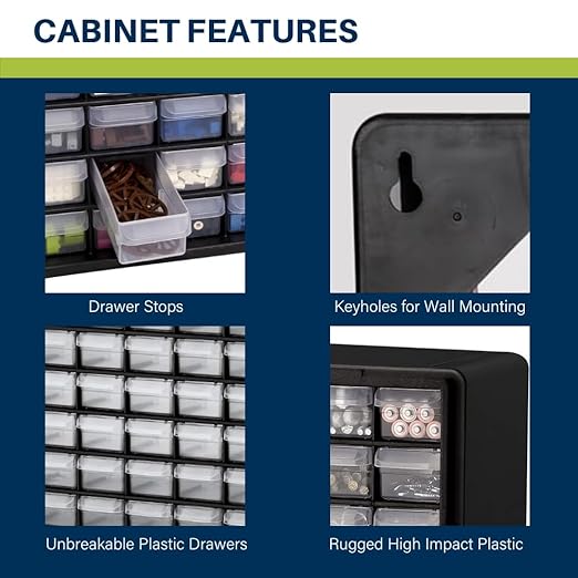 Akro-Mils 64-Drawer Plastic Drawer Storage Cabinet - Image 5