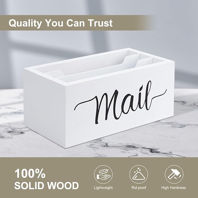 Desk Mail Organizer, Mail Organizer Countertop - Image 3