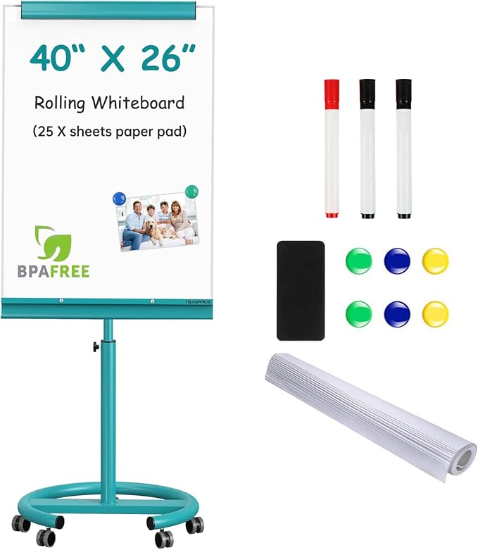 TSJ OFFICE Rolling Whiteboard Standing by TSJOFFICE