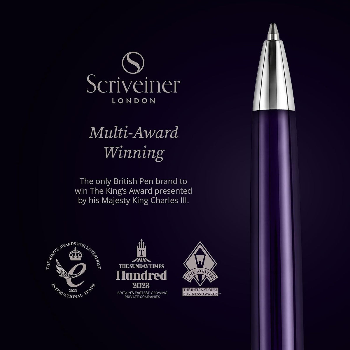 Scriveiner Aubergine Lacquer Ballpoint Pen - Stunning Luxury Pen, Schmidt Bla...