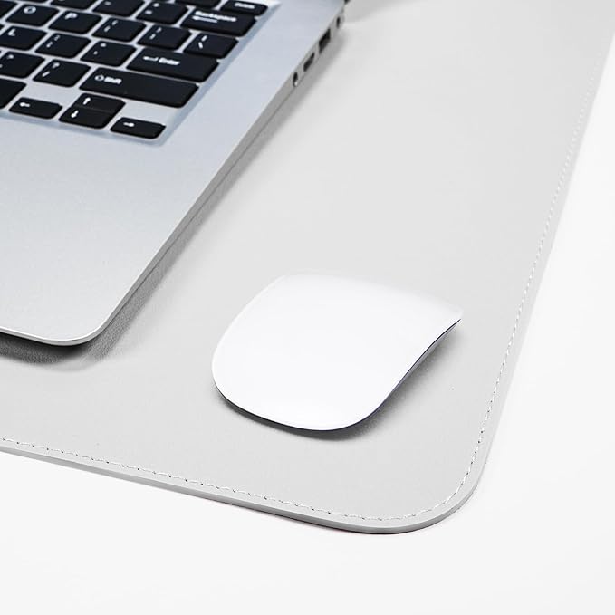 AFIING Dual-Sided Desk Pad, Natural Cork & PU Leather Mouse pad - Image 5