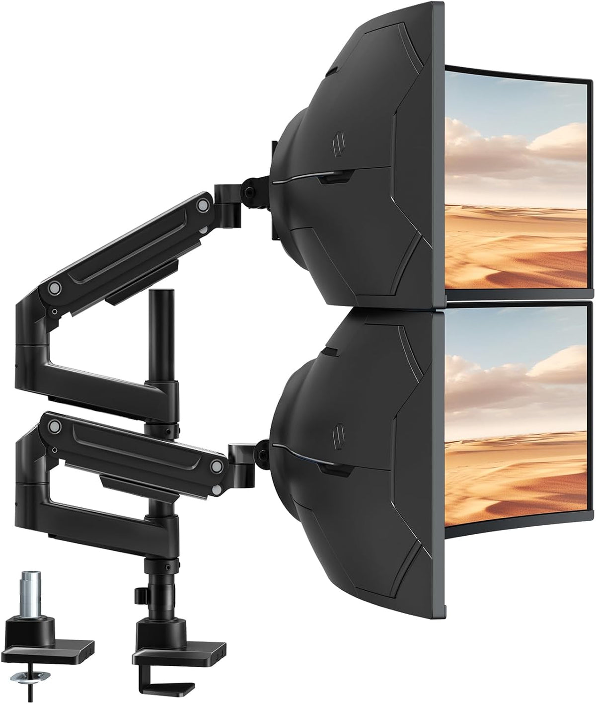 heavy duty dual monitor arm for 17-49" screens, view 9