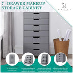 Naomi Home Debbie 7-Drawer Craft & Office Storage Cabinet, Chic Design - Image 3