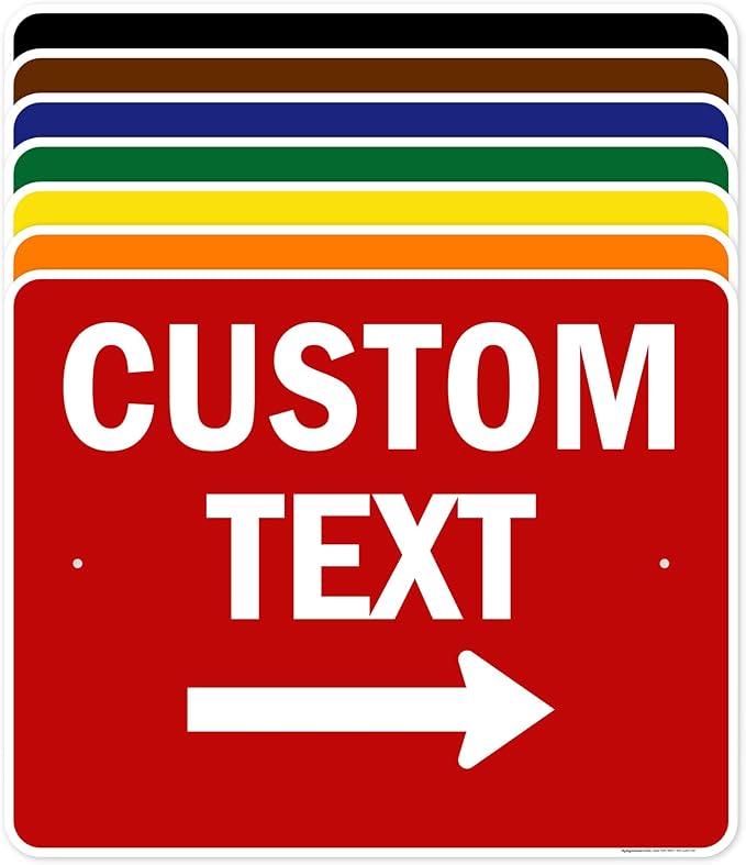 Custom Arrow, Custom Directional Sign, Right Arrow, 24x30 Inches, Rust Free by MySignCenter