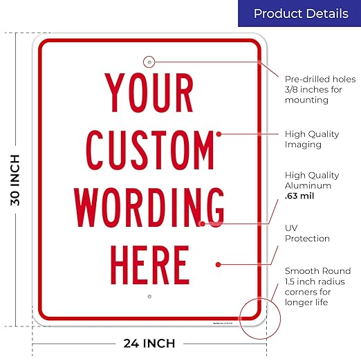 Custom Sign, Personalized Metal Signs, Customize - Image 3