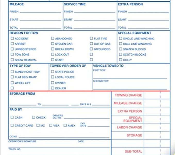 5Forms Towing Service Order Books - Image 3