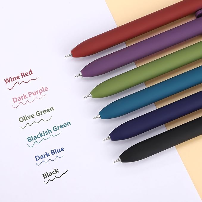 FIOVER Colored Pens, 12 Pack Colorful Gel Pens, Quick-Dry 0.7mm Medium Point - Image 2