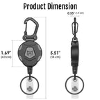 MNGARISTA Retractable Keychain, Heavy Duty Carabiner Badge Holder, Tactical ID - Image 5