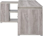 Pemberly Row L Shape Corner Storage Desk in Grey Driftwood, Letter/Legal File - Image 6