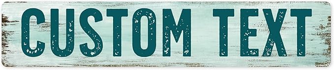 Custom Sign, Custom Street Sign, 11 Font Colors, 13 Font Styles, 4 Hole Options by MySignCenter
