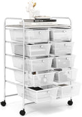 GOFLAME 10-Drawer Rolling Storage Cart, Art Craft Storage Organizer on Wheels