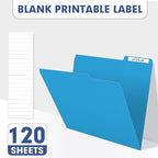 File Folder, PANDRI 120 Pack File Folder, 1/3 Cut Tab, Letter Size, Filing - Image 5