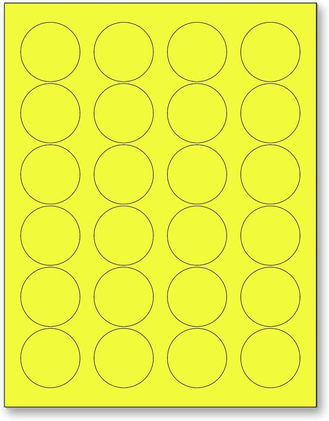 NextDayLabels - 8-1/2 x 11 Neon Color High Light Fluorescent Labels by NextDayLabels
