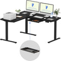 FLEXISPOT L Shaped Standing Desk, 63 x 55 Inch Electric Height Adjustable by FlexiSpot