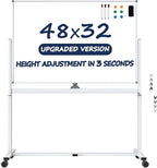 Large Dry-Erase Rolling Magnetic Whiteboard by TSJOFFICE
