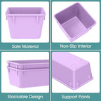 WOWBOX 25 PCS Plastic Drawer Organizer Set, 4 Sizes Desk Drawer Divider - Image 3