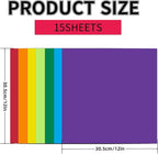 15 Sheets Colored Cardstock 12"x12", 250gsm/90lb Heavyweight Cover Cardstock - Image 2