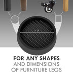 VOCOMO 3X3 Round Rubber Caster Cups, Non Slip Furniture Pads, Anti-Slip Gripper - Image 2