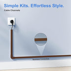 Yecaye Cord Hider, 113in Brown Cord Covers - Image 4
