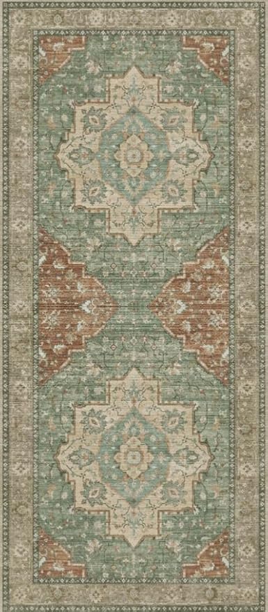 GENIMO Runner Rug 2'6"x6 Machine Washable Non Slip Vintage Hallway Runner Rug - Image 8