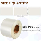 Zonon 500 Pcs Clear Labels Label Protector Clear Stickers Wafer Seals - Image 2