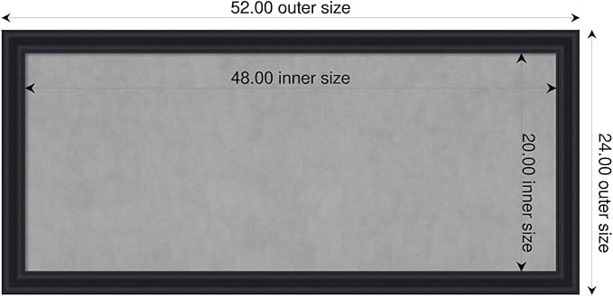 Amanti Art Black Framed Magnetic Board 24x52 Oversize Vision Board - Image 2