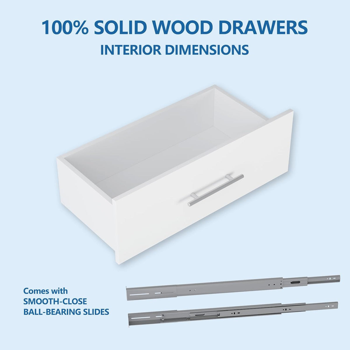 Modular Closet, 46" Wide Organizer with Tower and Drawers, Wood Tower St...
