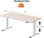 FitStand Standing Desk, Large 79x31 Inches Height Adjustable Stand Up Desks - Image 3
