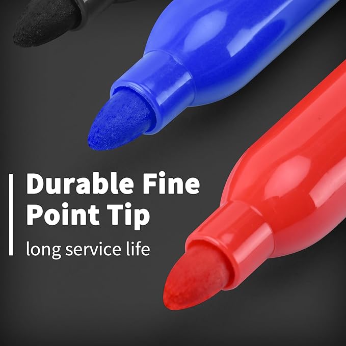 craftinova Fine Point Assorted Colors Permanent Markers Set, Works on Paper - Image 4
