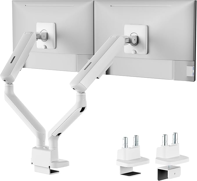 monTEK Dual Monitor Arm, Mechanical Spring Monitor Arm by monTEK