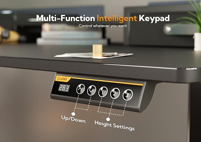 Claiks Standing Desk with Drawers, Stand Up Electric Standing Desk Adjustable - Image 8