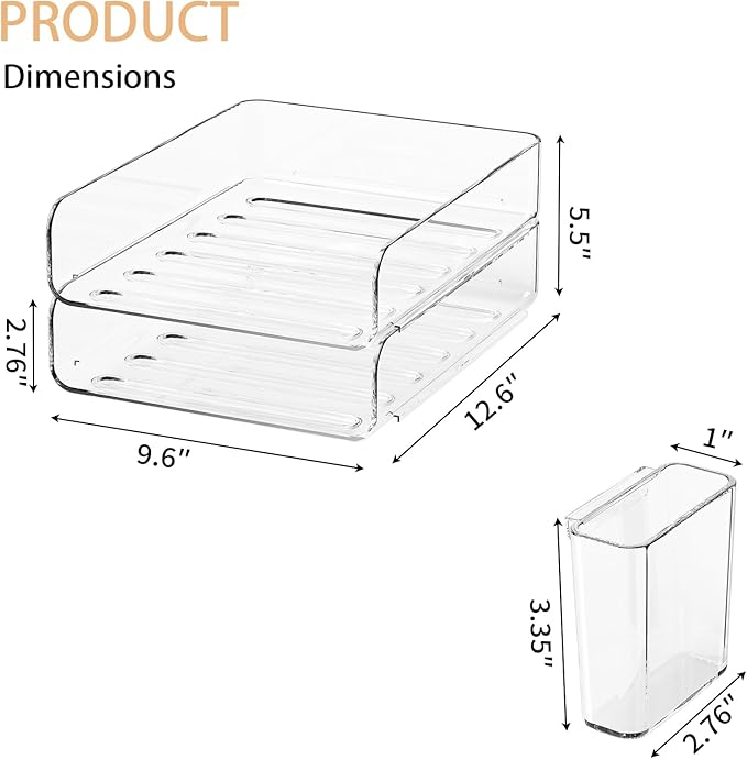 FANXIYQ 2-Tier Acrylic Paper Tray Organizer - Image 5