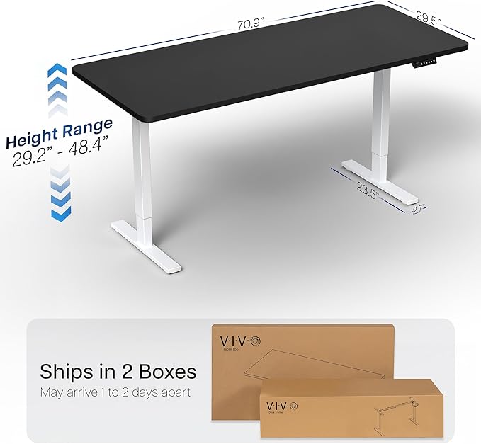 VIVO Electric 71 x 30 in Standing Desk, Memory Height Adjustment, 1B Series - Image 3